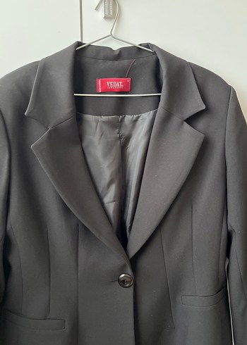 Düğmeli Siyah Kadın Blazer Ceket - Görsel 2