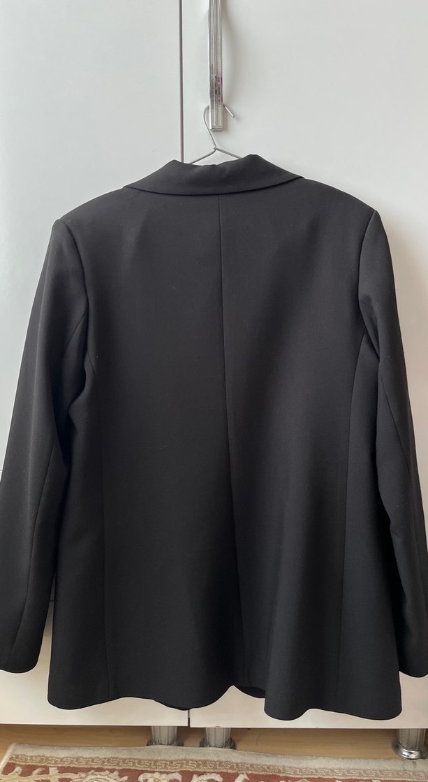Düğmeli Siyah Kadın Blazer Ceket - Görsel 5