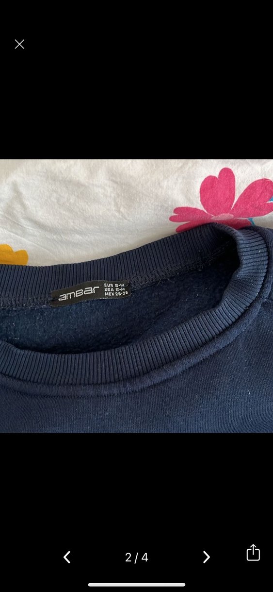 Lacivert Kadın Sweatshirt Uzun Kollu - Görsel 2