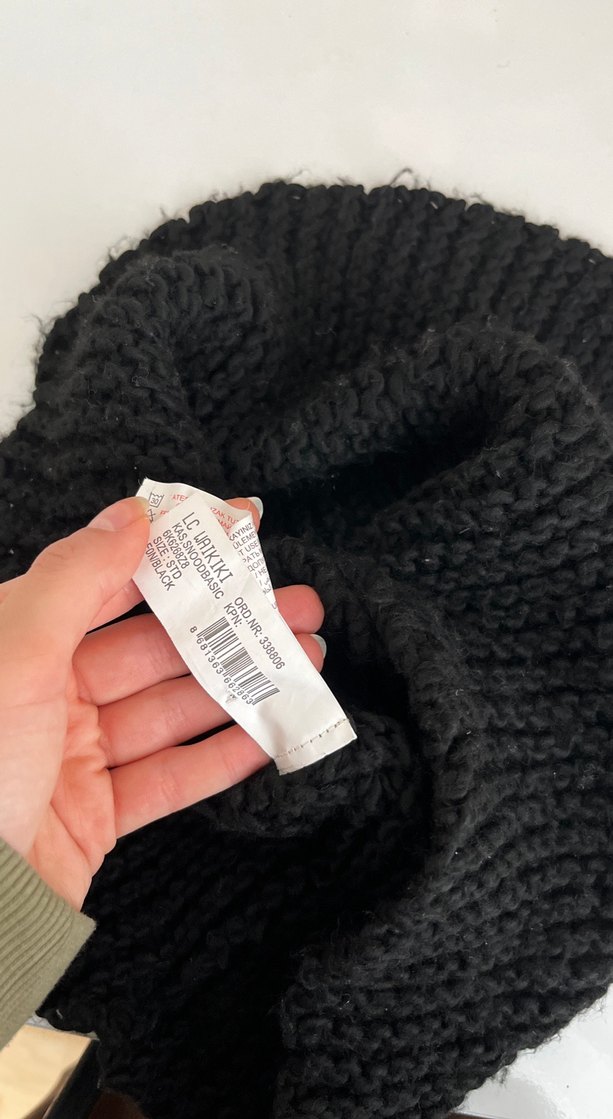 Siyah Örgü Kadın boyunluk - Görsel 2