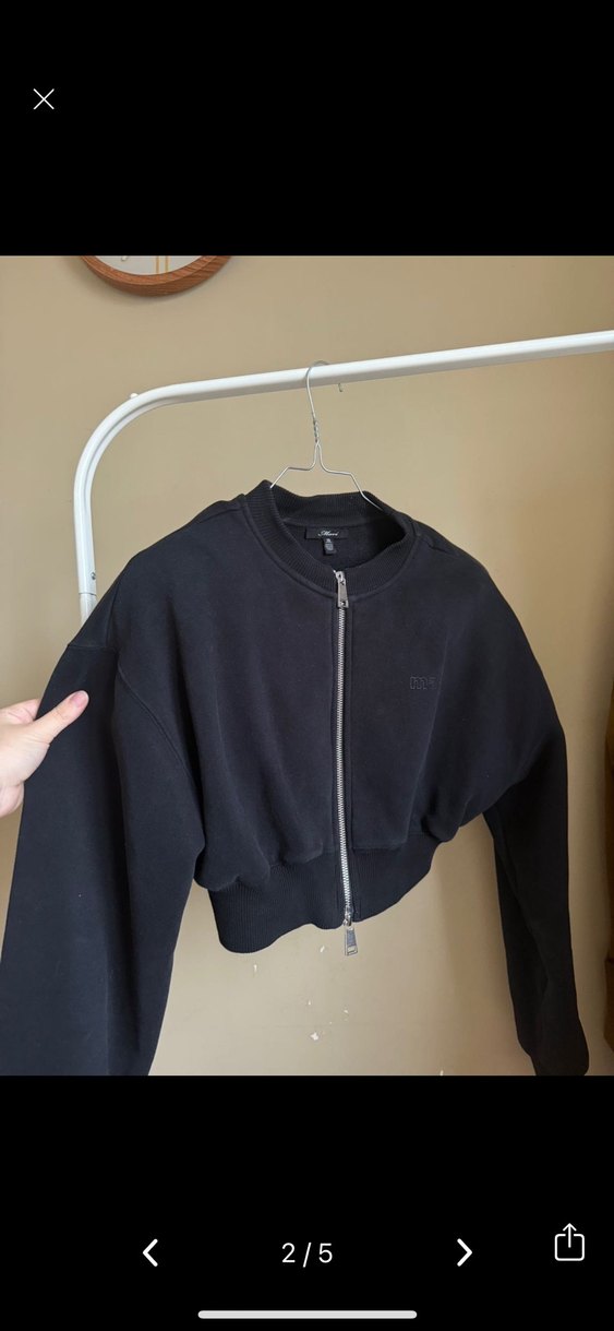 Fermuarlı Siyah Kadın hırka - Görsel 2