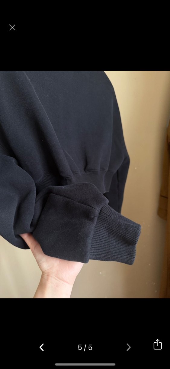 Fermuarlı Siyah Kadın hırka - Görsel 4