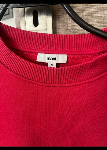 Kırmızı Oversize Kadın Sweatshirt - Görsel 3