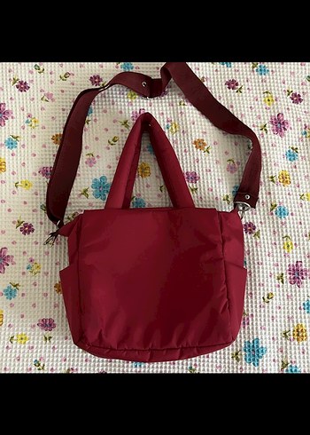 Bordo Minimalist Kadın Omuz Çantası