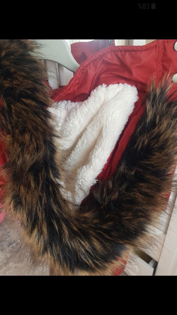 Kürk Detaylı Kırmızı Kadın Yelek - Görsel 5