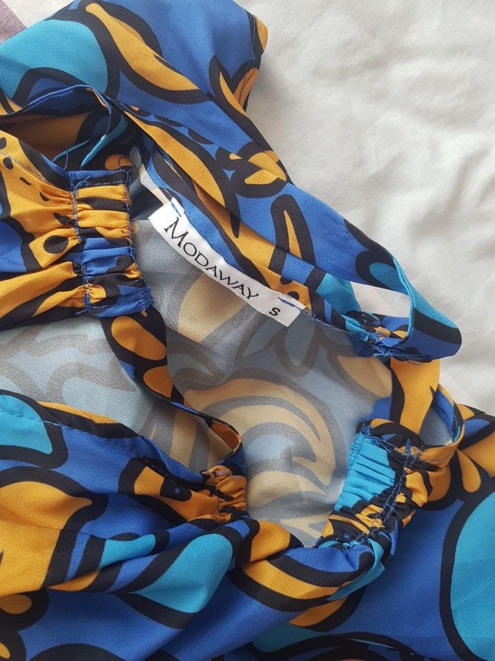 Bohem Çok Renkli Uzun Askılı Elbise - Görsel 4