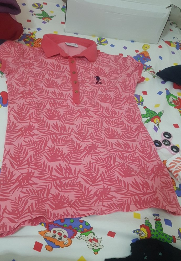 u.s poloRenkli Desenli Polo Tişört - Görsel 2