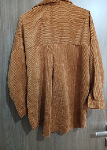 Kadın Kahverengi Süet Düğmeli Gömlek - Görsel 2