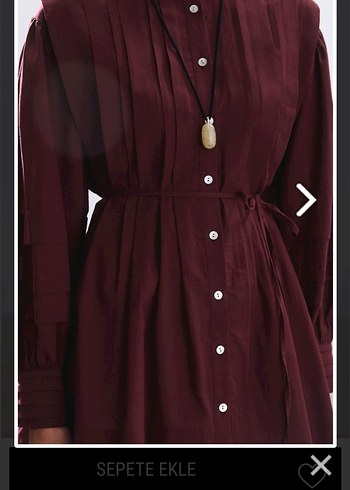 Beblue Dökümlü Uzun Kollu Midi Tunik - Görsel 2