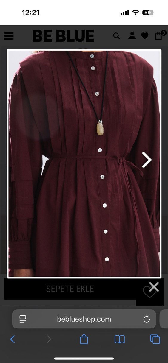 Beblue Dökümlü Uzun Kollu Midi Tunik - Görsel 2