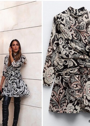Uzun Kollu, Yüksek Yakalı Zara Elbise