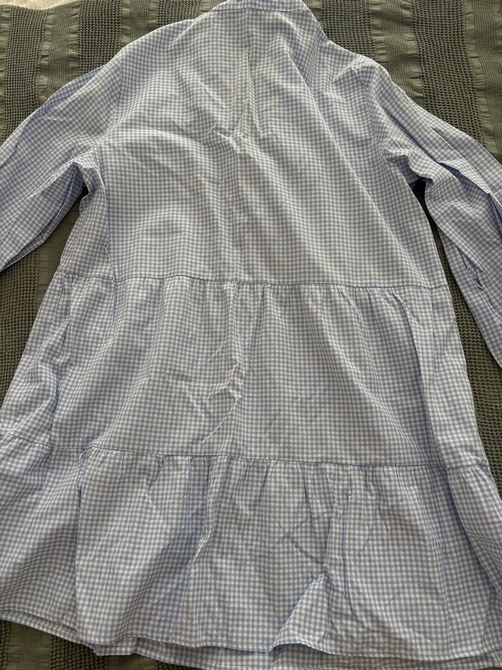 Gömlek elbise mavi - Görsel 3