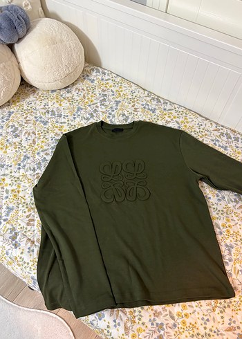 Kadın Haki Sweatshirt - Görsel 3