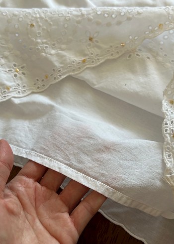 Nakışlı V Yaka Plaj elbise - Görsel 5