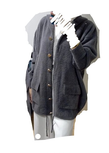 Gri Düğmeli  Kadın Ceket - Görsel 2