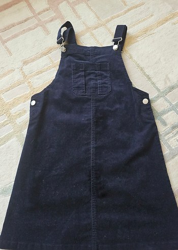 Mango Kızlar için Koyu Mavi Denim Düğmeli Salopet