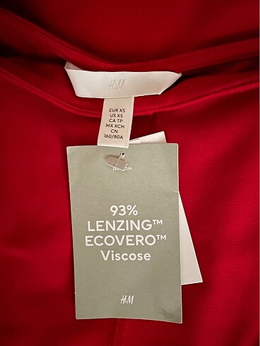 34 Beden H&M Askılı Kısa Kırmızı Elbise (34)