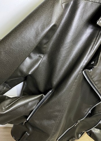 Siyah Deri Ceket - Görsel 2