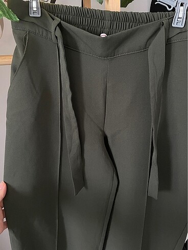 s Beden Yeşil kumaş pantalon