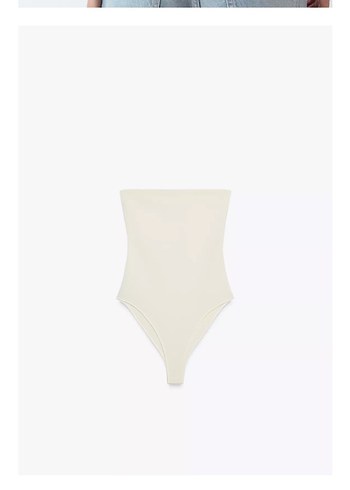 m Beden Beyaz Minimalist Midi Kadın straples bej Body