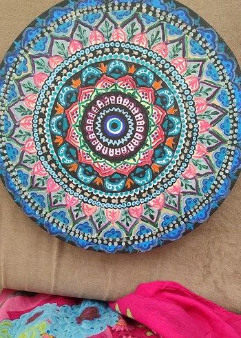 Bohem Mandala Desenli El Yapımı Dekoratif Tablo