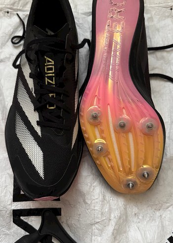 Adidas Siyah Erkek-Kadın Koşu Ayakkabısı sprinter çivili - Görsel 3