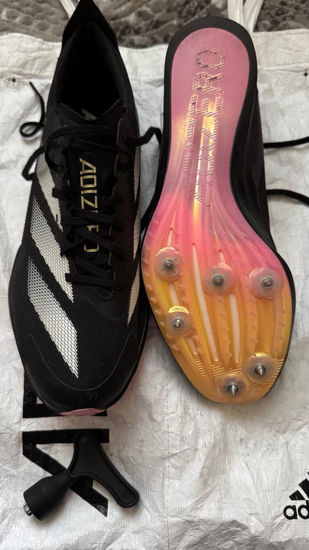 Adidas Siyah Erkek-Kadın Koşu Ayakkabısı sprinter çivili - Görsel 3