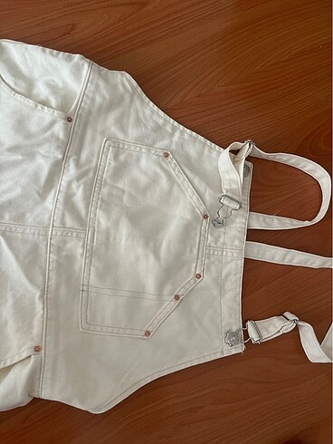 Mango ekru salopet - Görsel 6