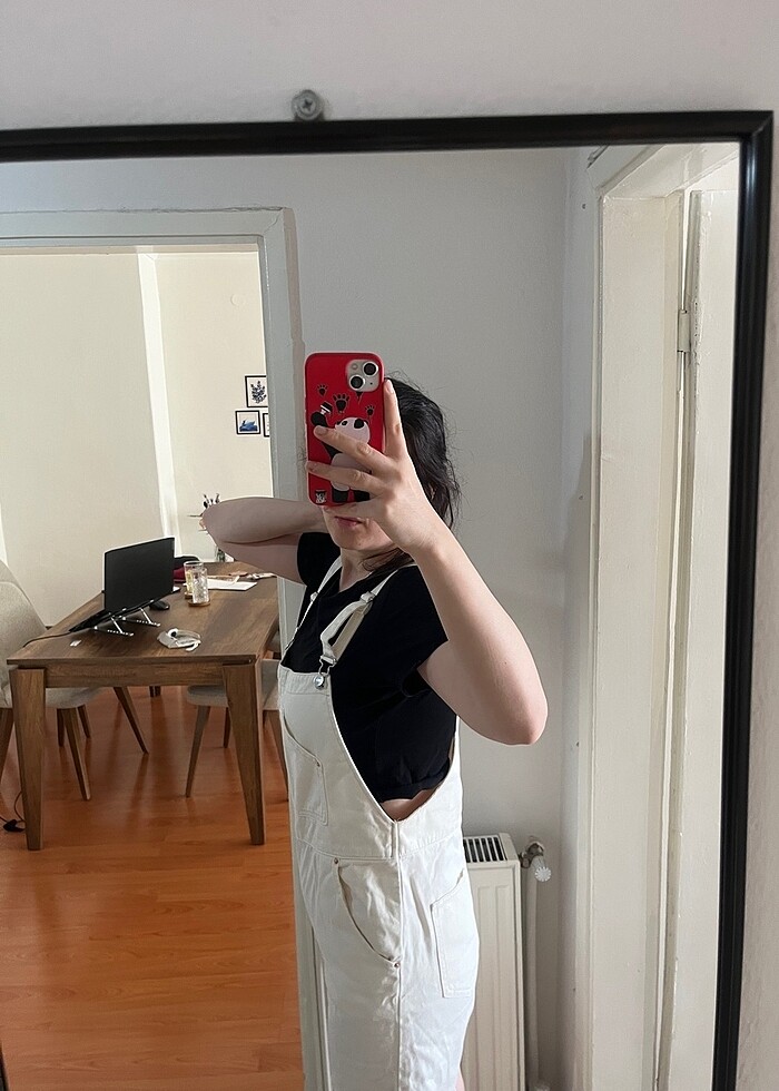 Mango ekru salopet - Görsel 2