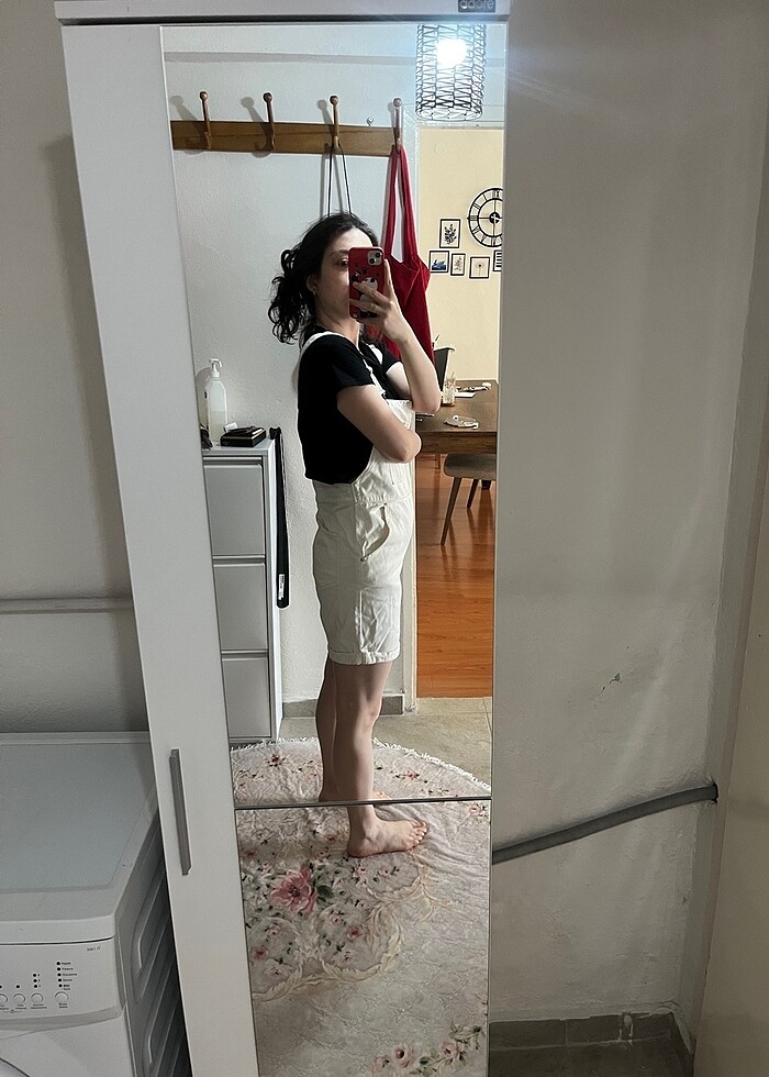 Mango ekru salopet - Görsel 3