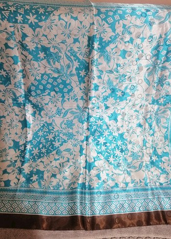 Bohem Tarz Turkuaz Kadın eşarp - Görsel 2