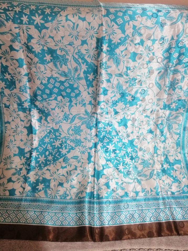 Bohem Tarz Turkuaz Kadın eşarp - Görsel 2