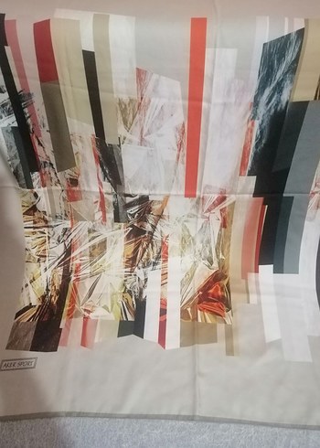 Bej Baskılı Kadın eşarp - Görsel 2