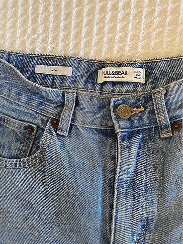 xs Beden mavi Renk Pull&bear mom jean