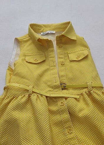 7 Yaş Beden sarı Renk Çocuk elbise 