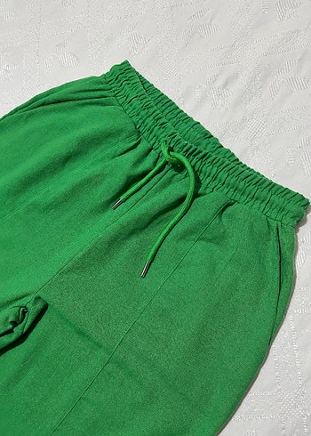 Yeşil Keten Kadın Takım Elbise - Görsel 3