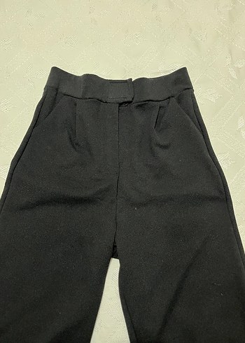 Cırt Cırtlı Siyah Kadın Kumaş Pantolon - Görsel 3