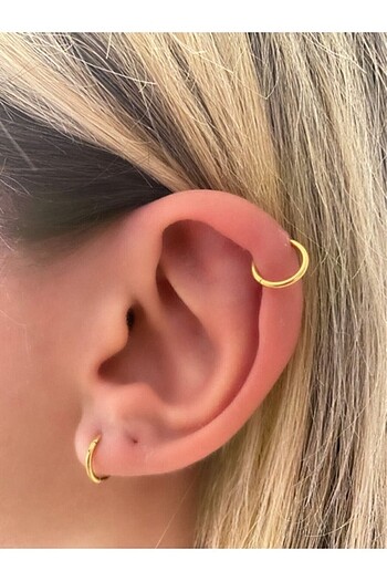 Altın renk kıkırdak piercing