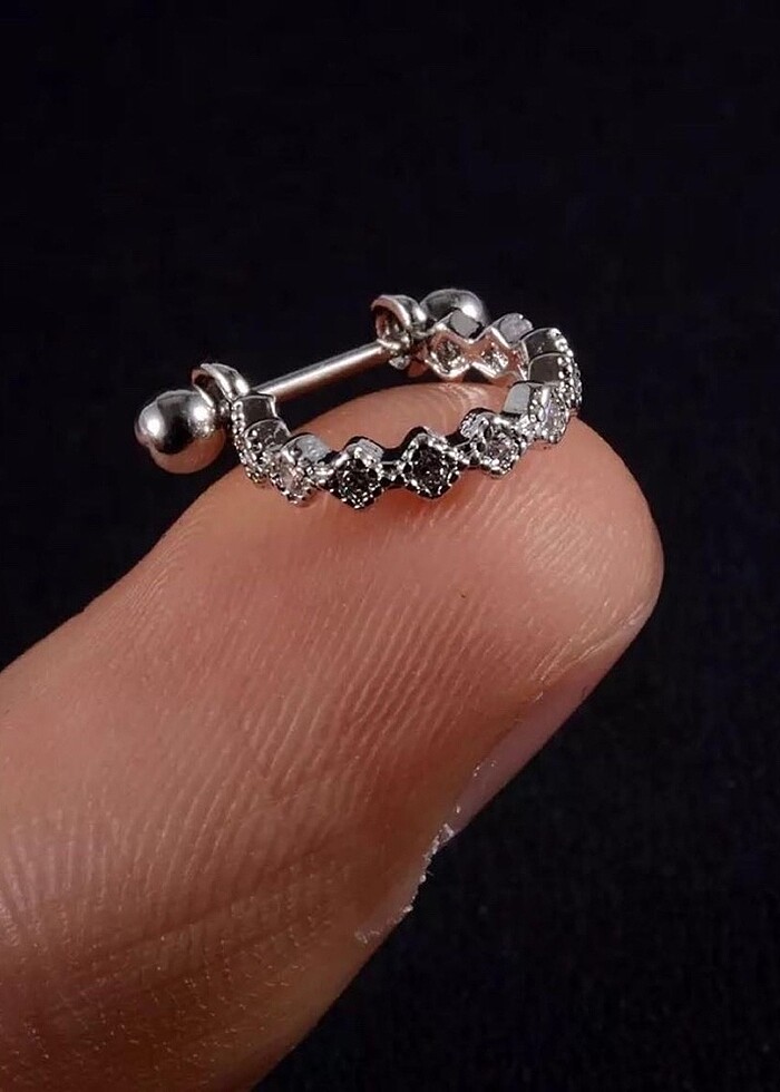 Titanyum kıkırdan piercing - Görsel 5