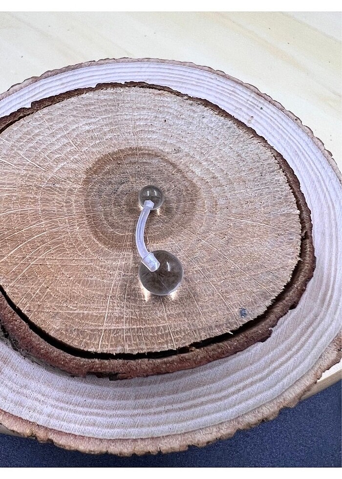 Şeffaf göbek piercing - Görsel 3