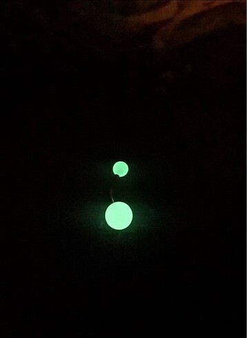 Fosforlu titanyum göbek piercing - Görsel 2