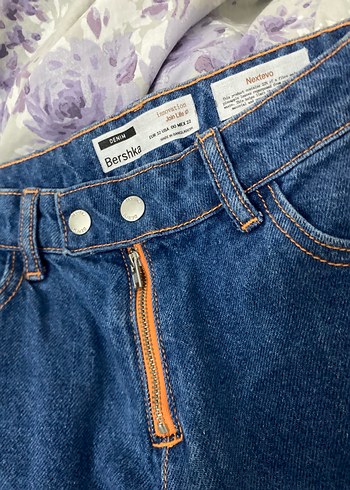 xs Beden Gri Fermuarlı Mavi Denim Kadın Jean
