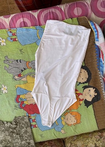 s Beden Bershka Beyaz Kolsuz Fitted Bodysuit