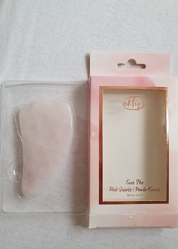 Eklips Gua Sha Masaj Aleti Pembe Kuvars - Görsel 2