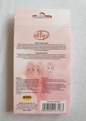Eklips Gua Sha Masaj Aleti Pembe Kuvars - Görsel 5