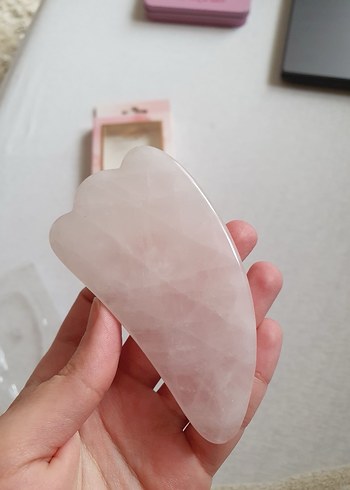 Eklips Gua Sha Masaj Aleti Pembe Kuvars - Görsel 4