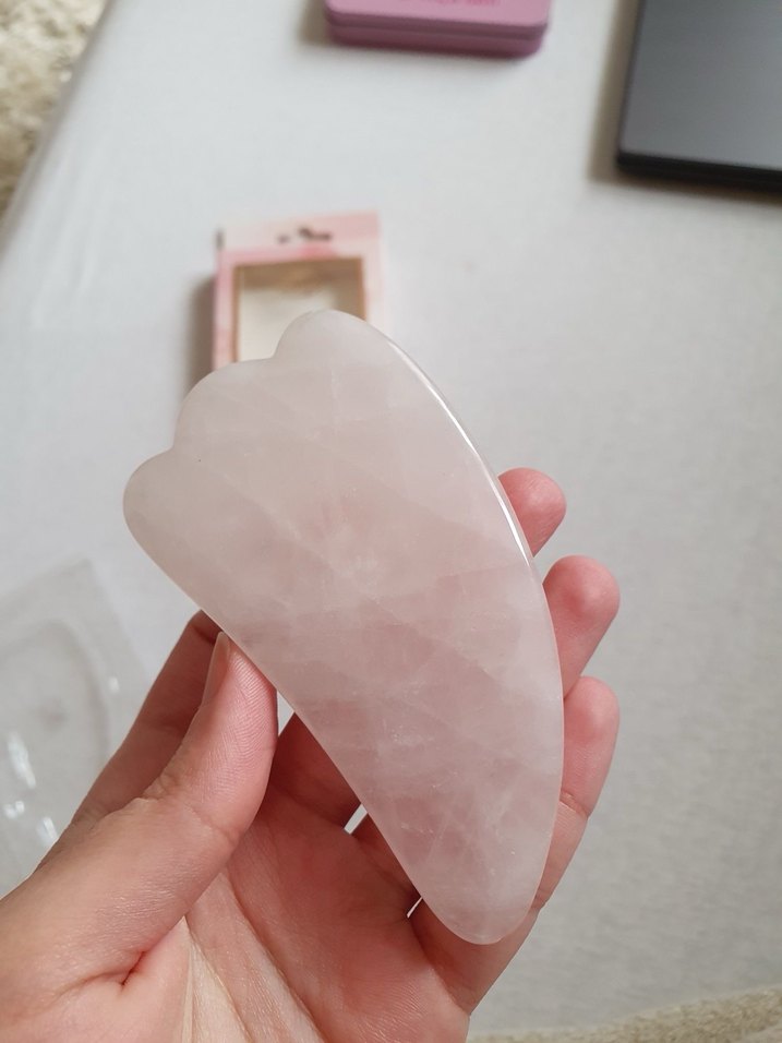 Eklips Gua Sha Masaj Aleti Pembe Kuvars - Görsel 4