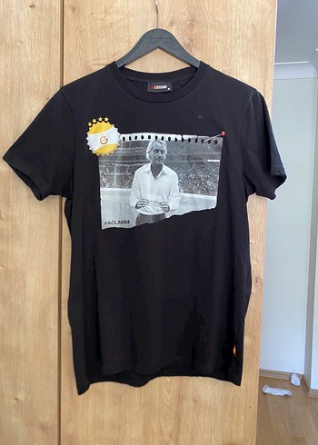 Siyah Baskılı Erkek T-shirt, Kısa Kollu, Rahat Kesim