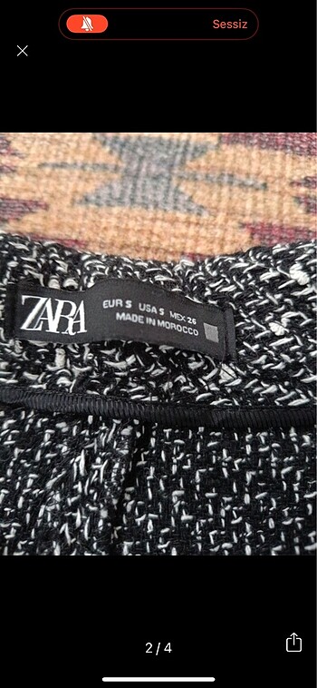 Zara örgü pantolon