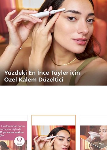 Philips Beyaz Kalem Kaş Düzeltici Jilet - Görsel 4